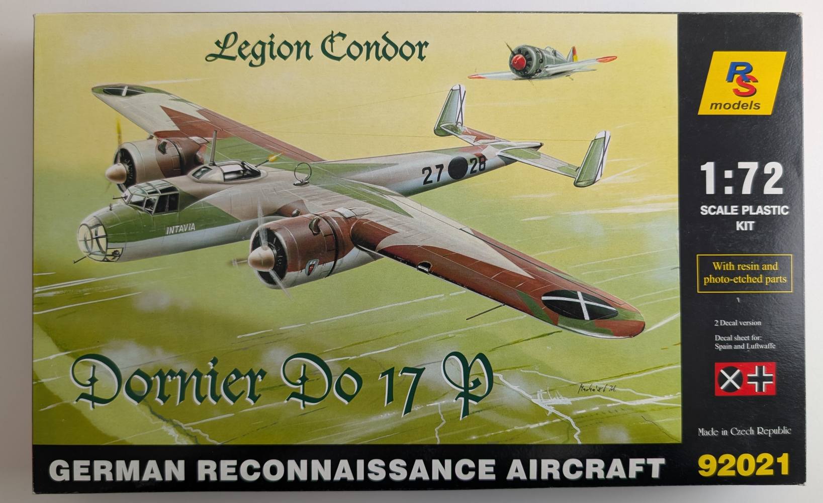 RS MODELS 92021 DORNIER DO 17P Aircraft Model Kits