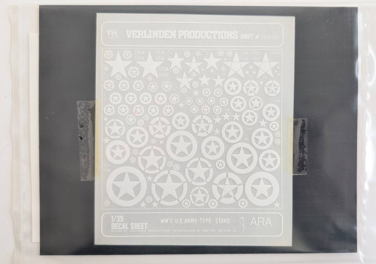 VERLINDEN PRODUCTIONS 1305 WWII US ARMY TYPE STARS Discount Decals