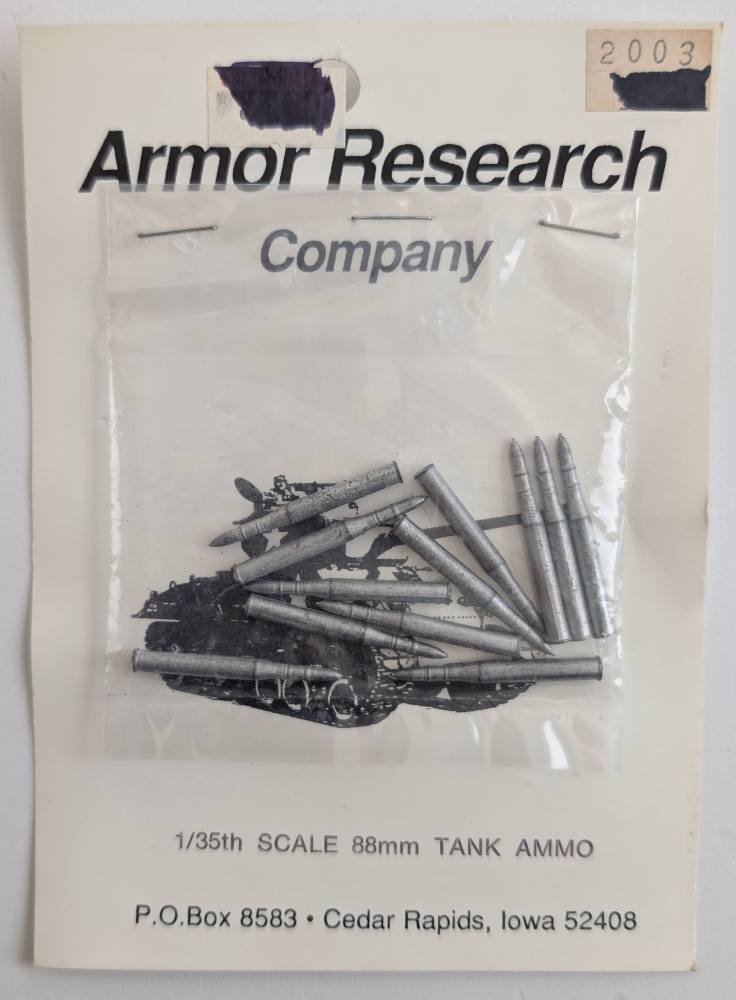 ARMOR RESEARCH 88MM TANK AMMO Military Model Kits