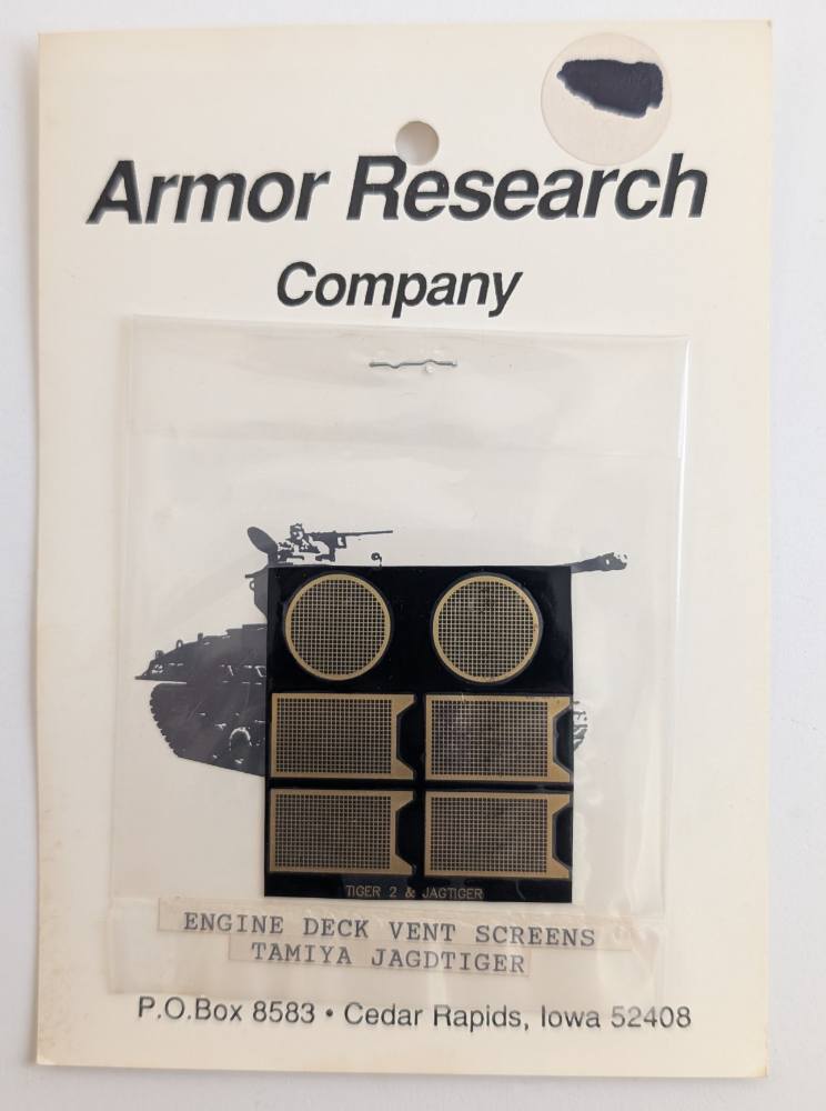 ARMOR RESEARCH ENGINE DECK VENT SCREENS TAMIYA JAGDTIGER Conversion Sets