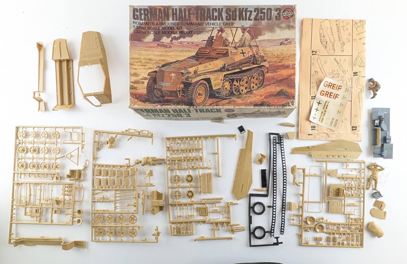 KINGKIT MODEL SCRAPYARD AIRFIX 06360 GERMAN HALF TRACK SD KFZ 250/3 STARTED Salvage Yard