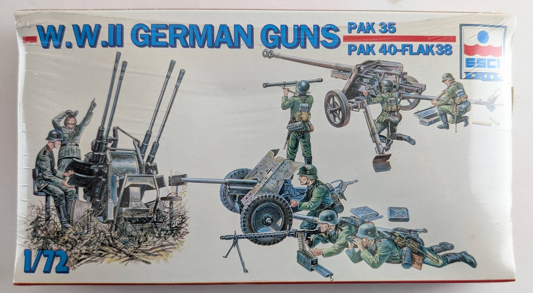 ESCI 8350 WWII GERMAN GUNS PAK 35 PAK 40-FLAK 38 Military Model Kits