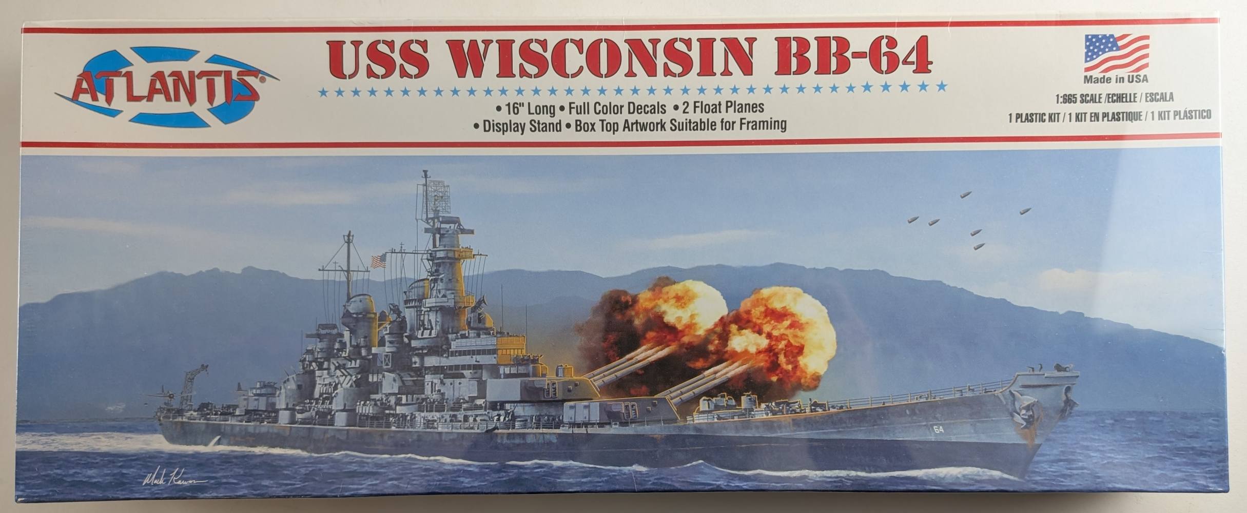 ATLANTIS 3006 USS WISCONSIN BB-64 Model Ships Kits