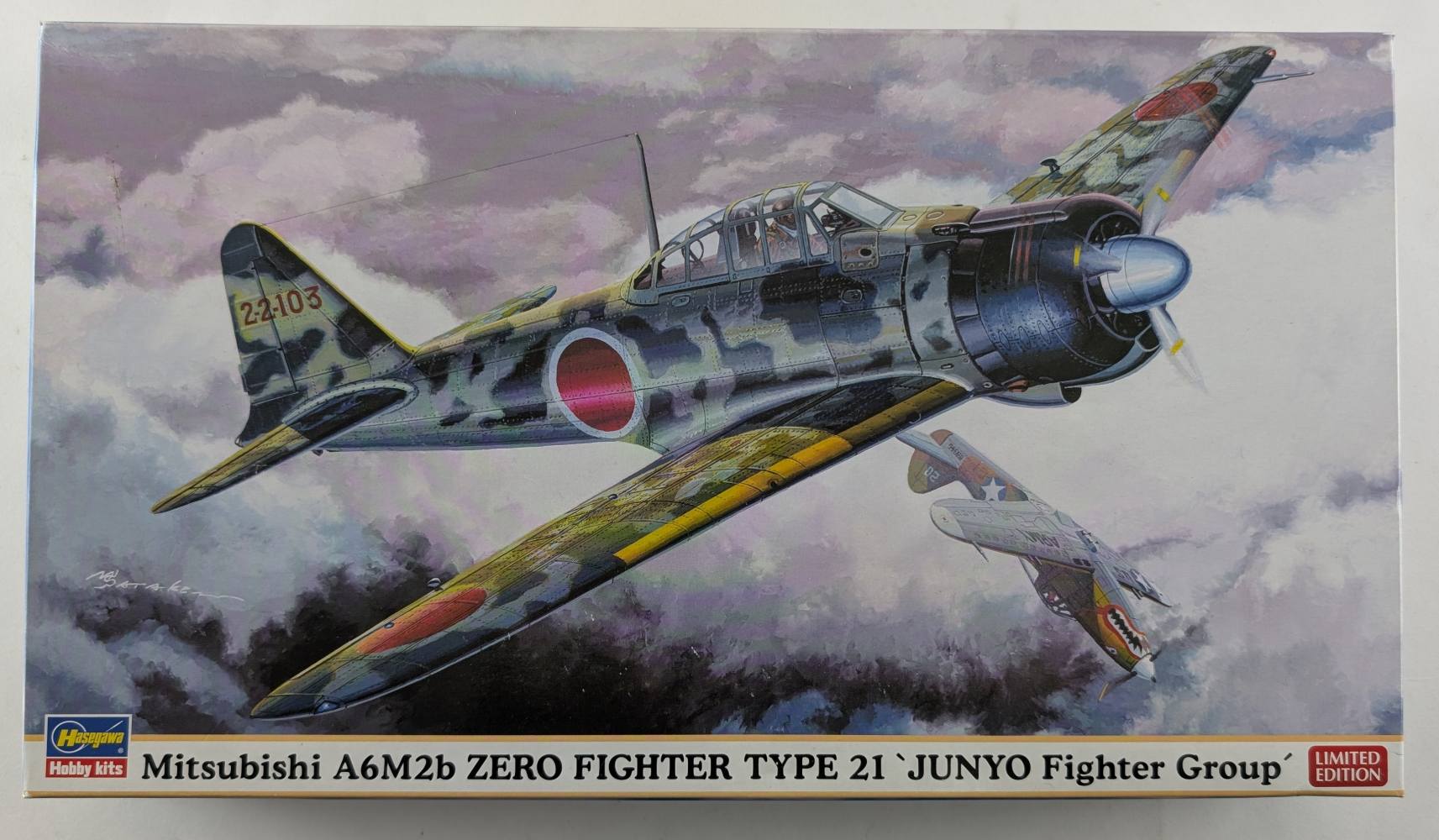 HASEGAWA  07333 MITSUBISHI A6M2B ZERO FIGHTER TYPE 21 JUNYO FIGHTER GROUP Aircraft Model Kits