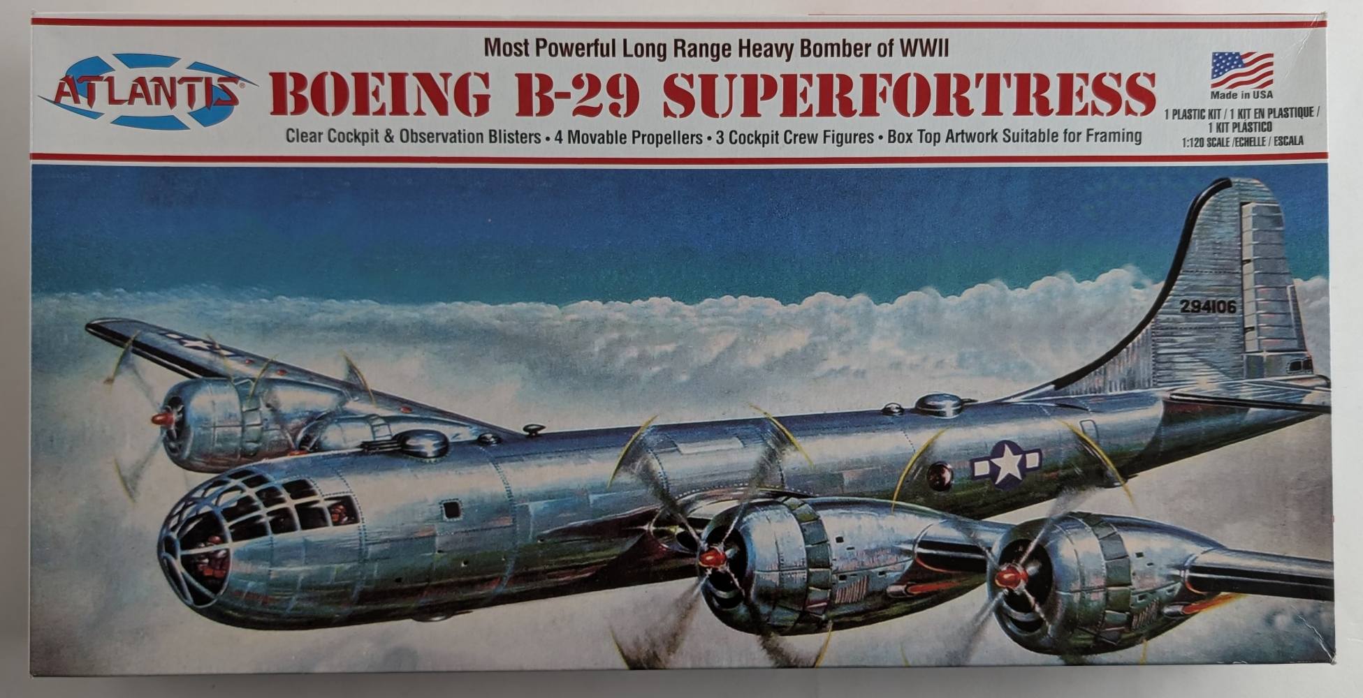 ATLANTIS H208 BOEING B-29 SUPERFORTRESS Aircraft Model Kits