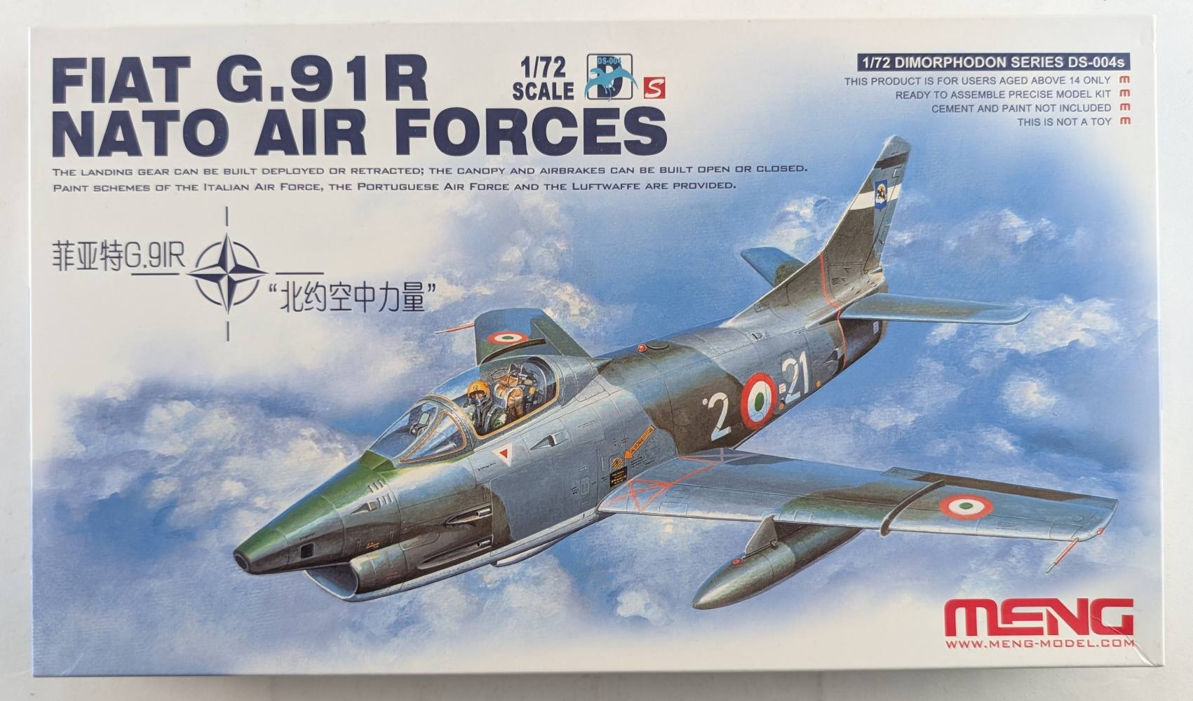 MENG DS-004 FIAT G.91R NATO AIR FORCES Aircraft Model Kits
