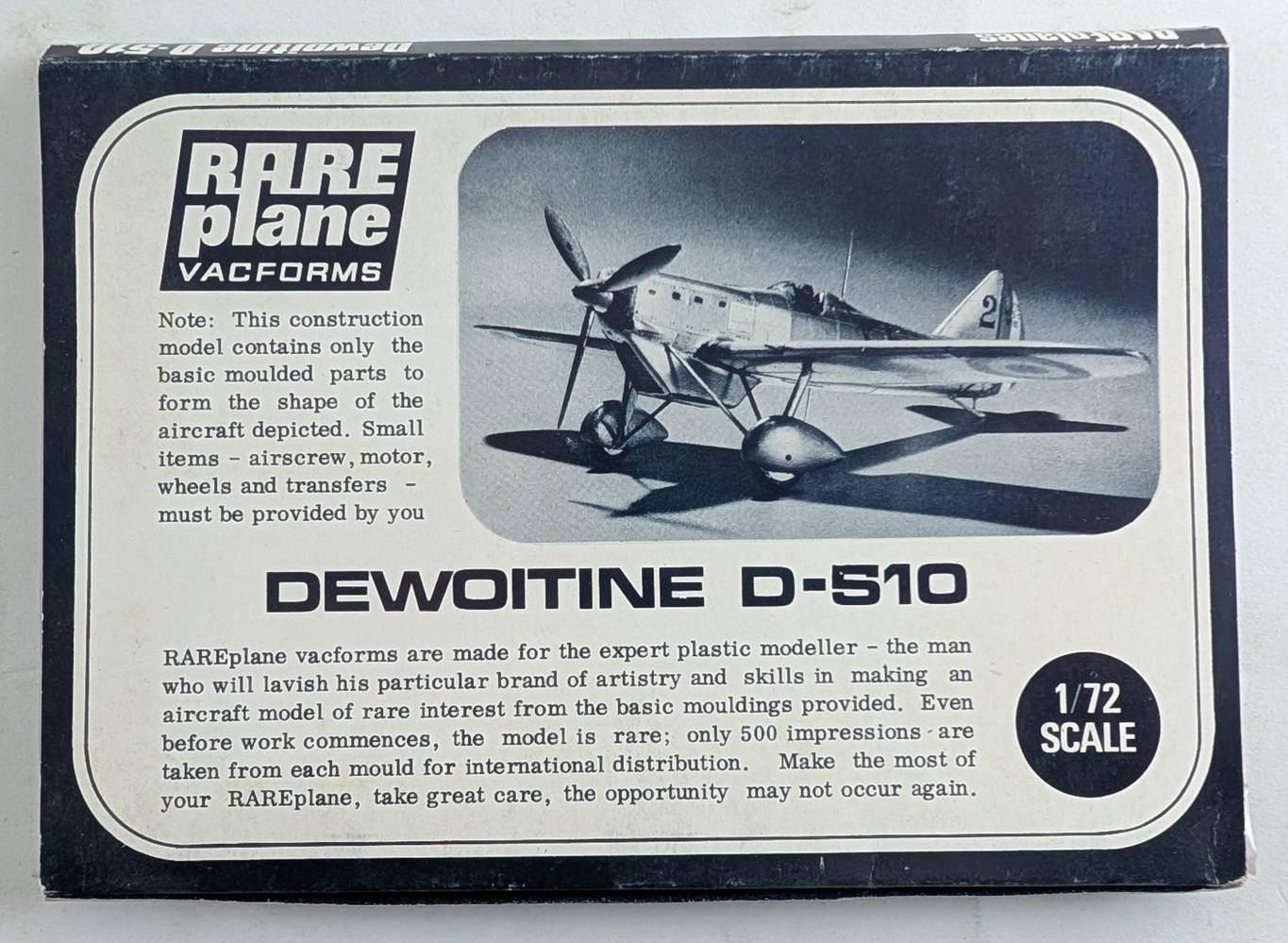 RAREPLANE DEWOITINE D-510 Aircraft Model Kits