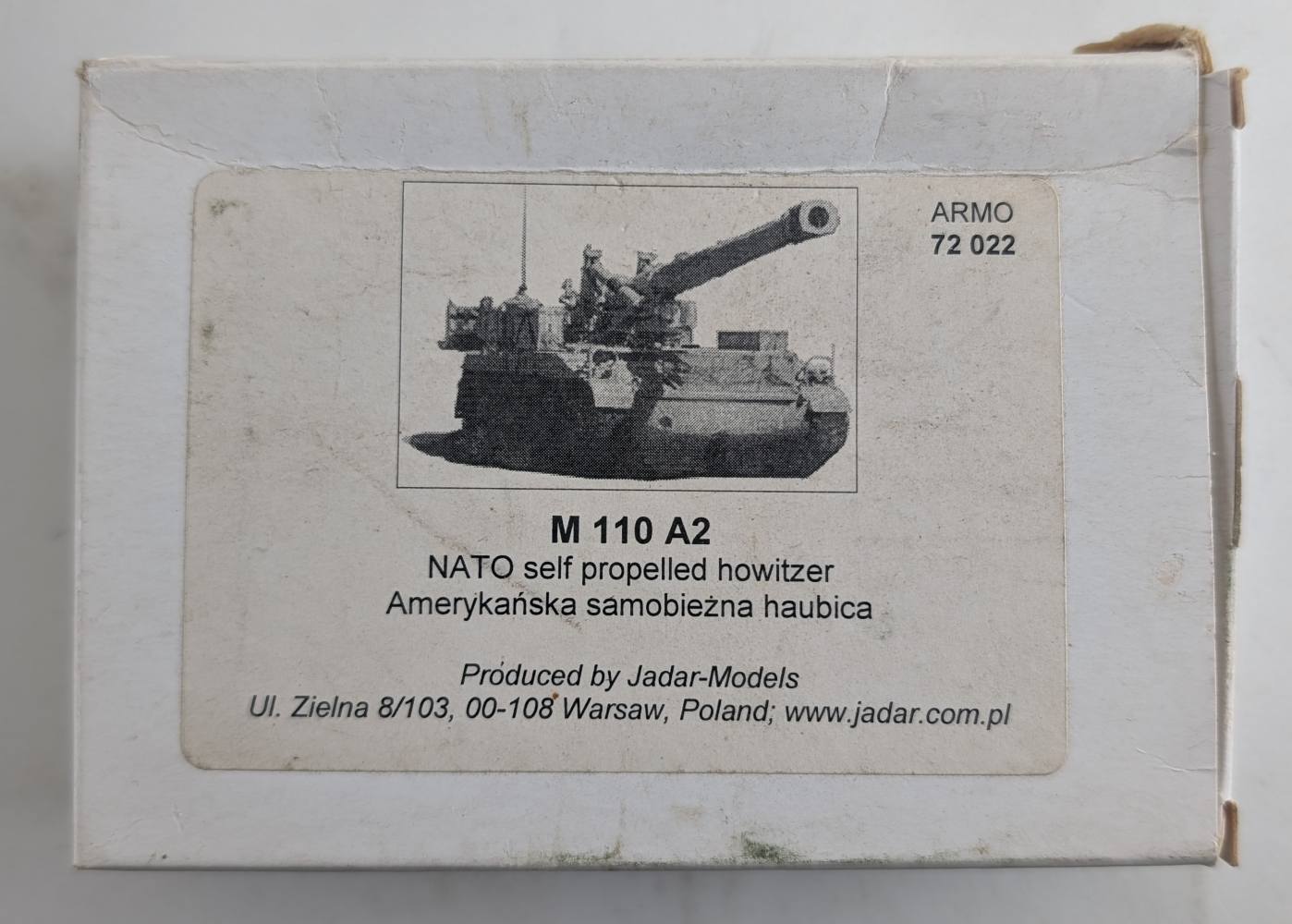 JADAR MODEL 72022 M110A2 NATO SELF PROPELLED HOWITZER Military Model Kits