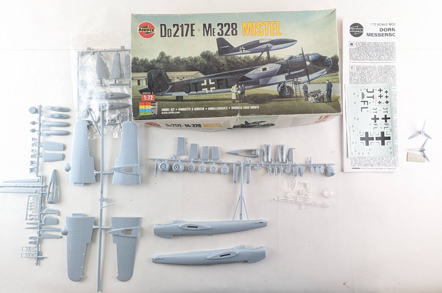 KINGKIT MODEL SCRAPYARD AIRFIX 05029 DO217E ME328 MISTEL CRACKED DECALS Salvage Yard