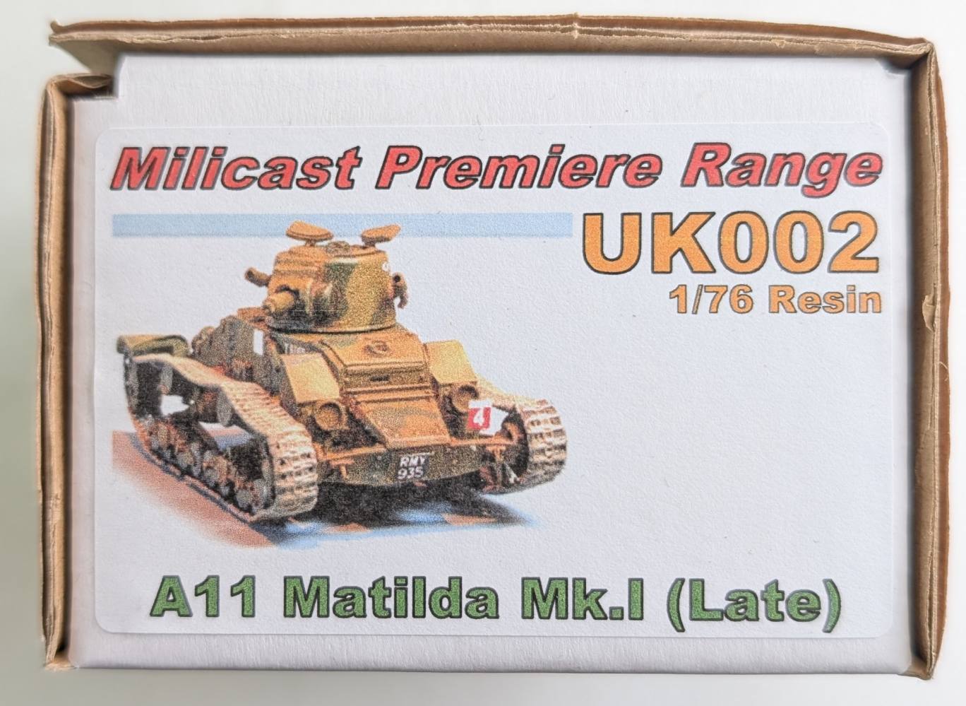 MILICAST UK002 A11 MATILDA MK.I LATE Military Model Kits