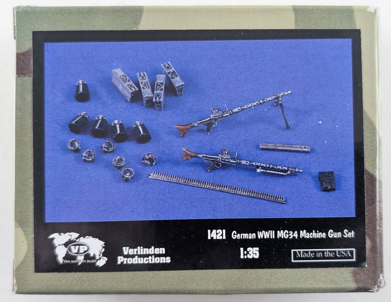 VERLINDEN PRODUCTIONS 1421 GERMAN WWII MG34 MACHINE GUN SET Military Model Kits