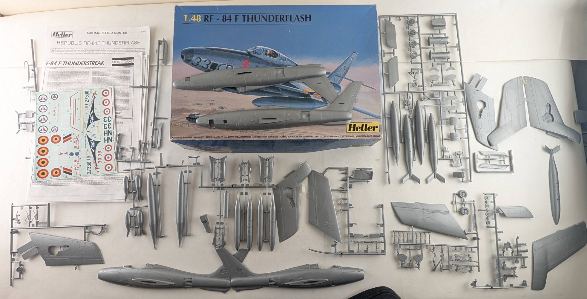 KINGKIT MODEL SCRAPYARD HELLER 80417 RF-84F THUNDERFLASH SPARES REPAIRS Salvage Yard