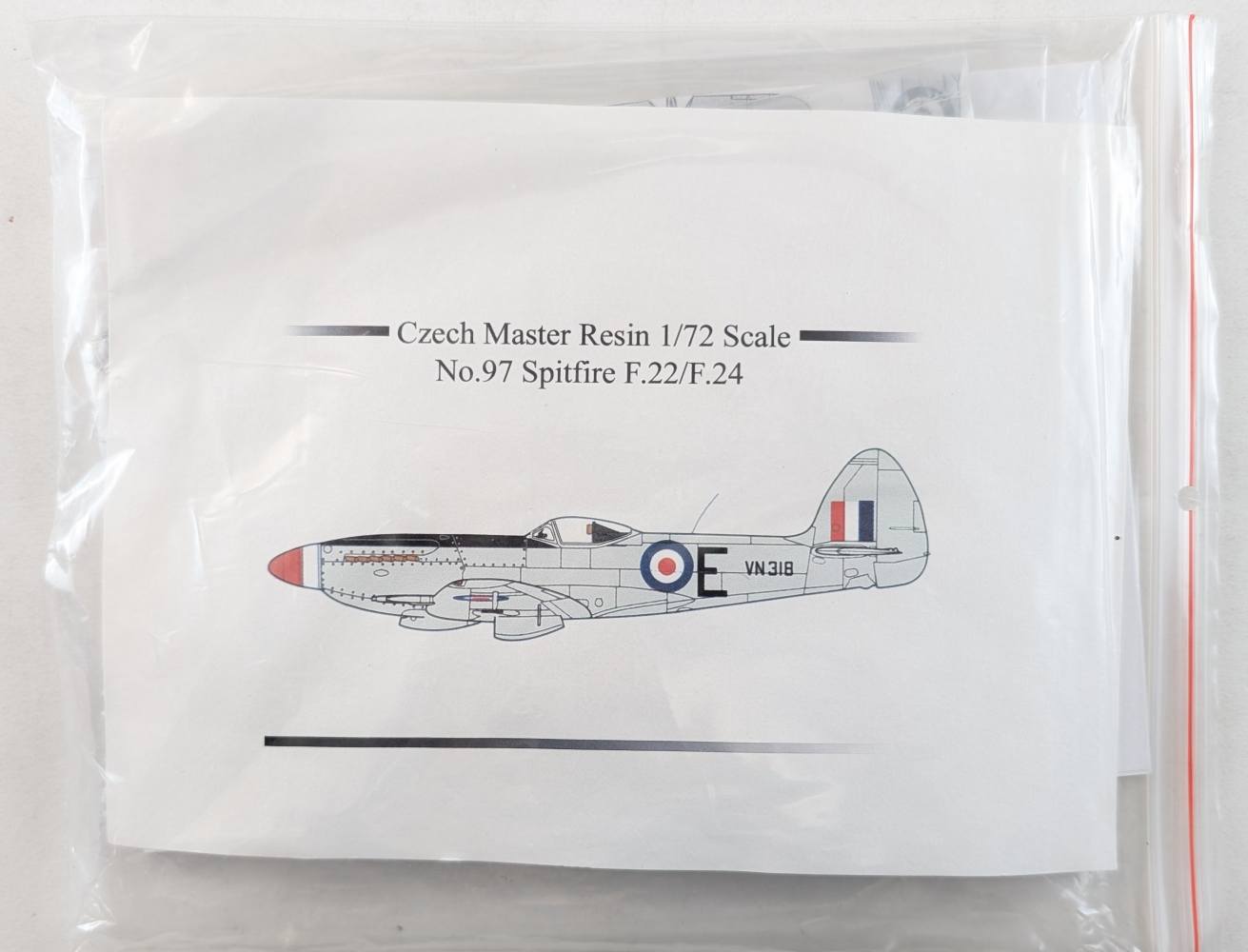 CZECH MASTER RESIN NO.97 SPITFIRE F.22/F.24 Aircraft Model Kits