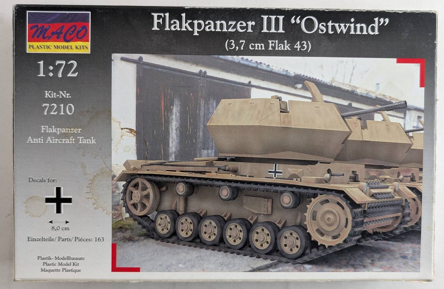 MACO 7210 FLAKPANZER III OSTWIND Military Model Kits