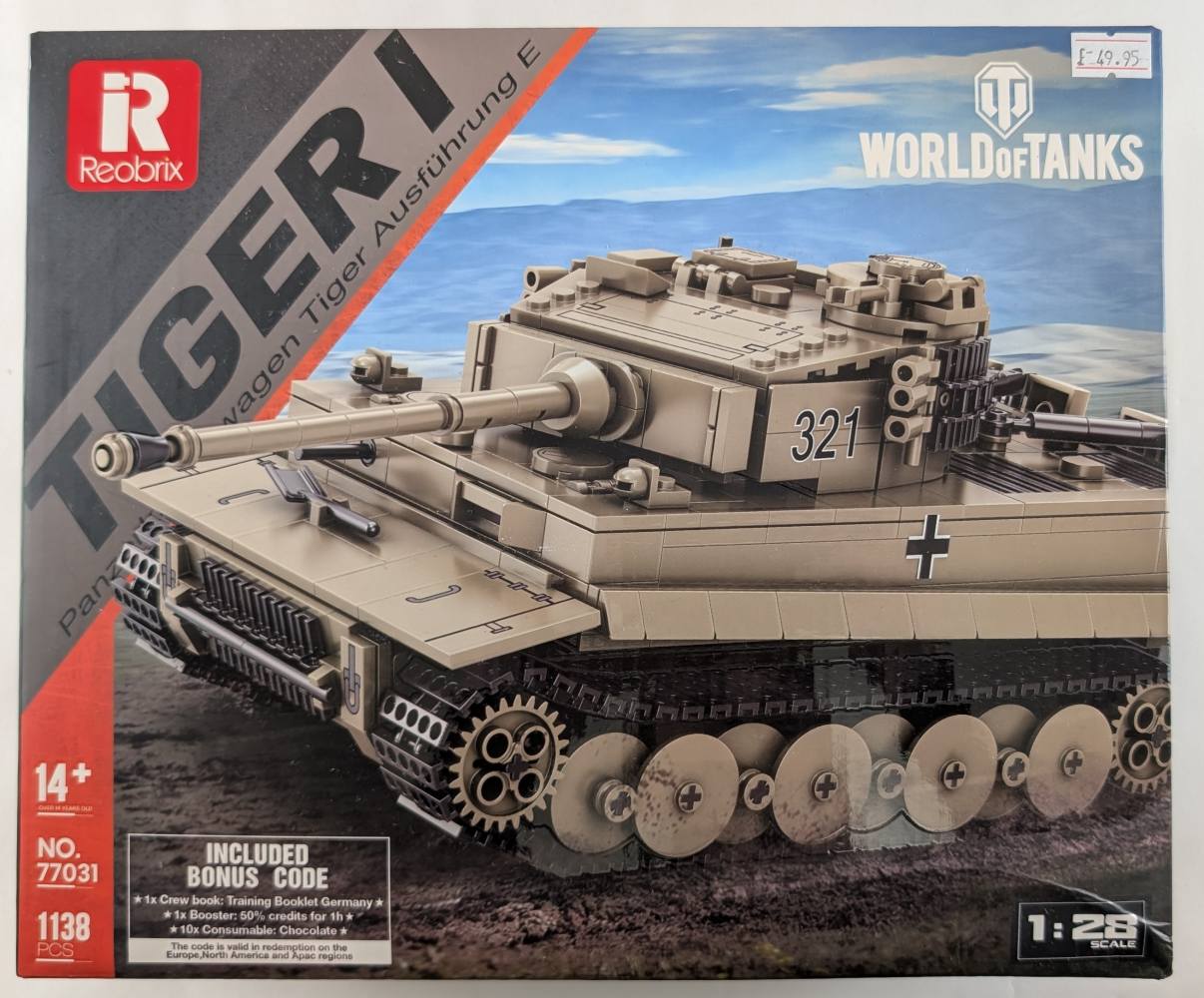 REOBRIX 77031 WORLD OF TANKS TIGER I Military Model Kits