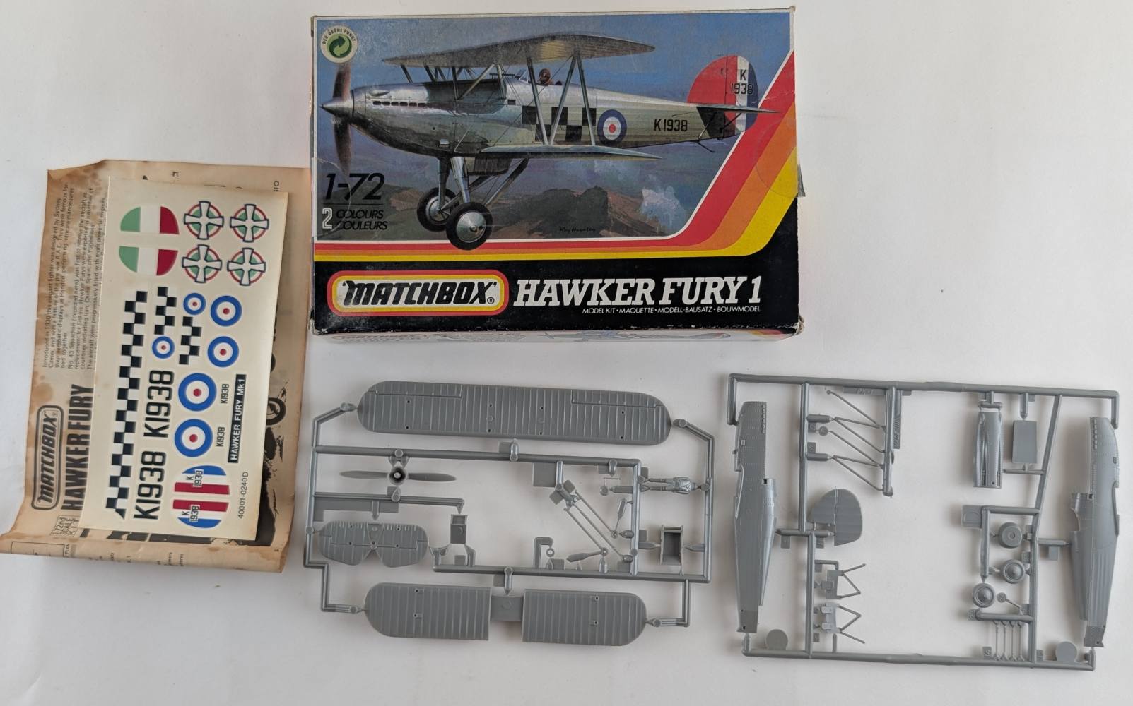 KINGKIT MODEL SCRAPYARD MATCHBOX 40001 HAWKER FURY 1 NO CANOPY Salvage Yard