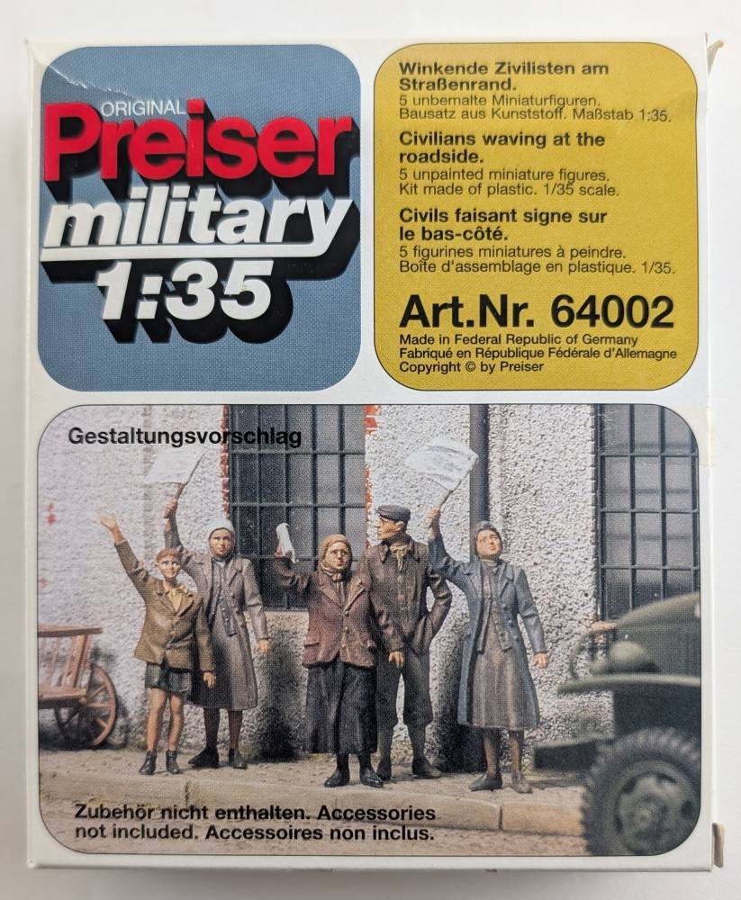 PREISER 64002 CIVILIANS WAVING AT THE ROADSIDE Model Figures