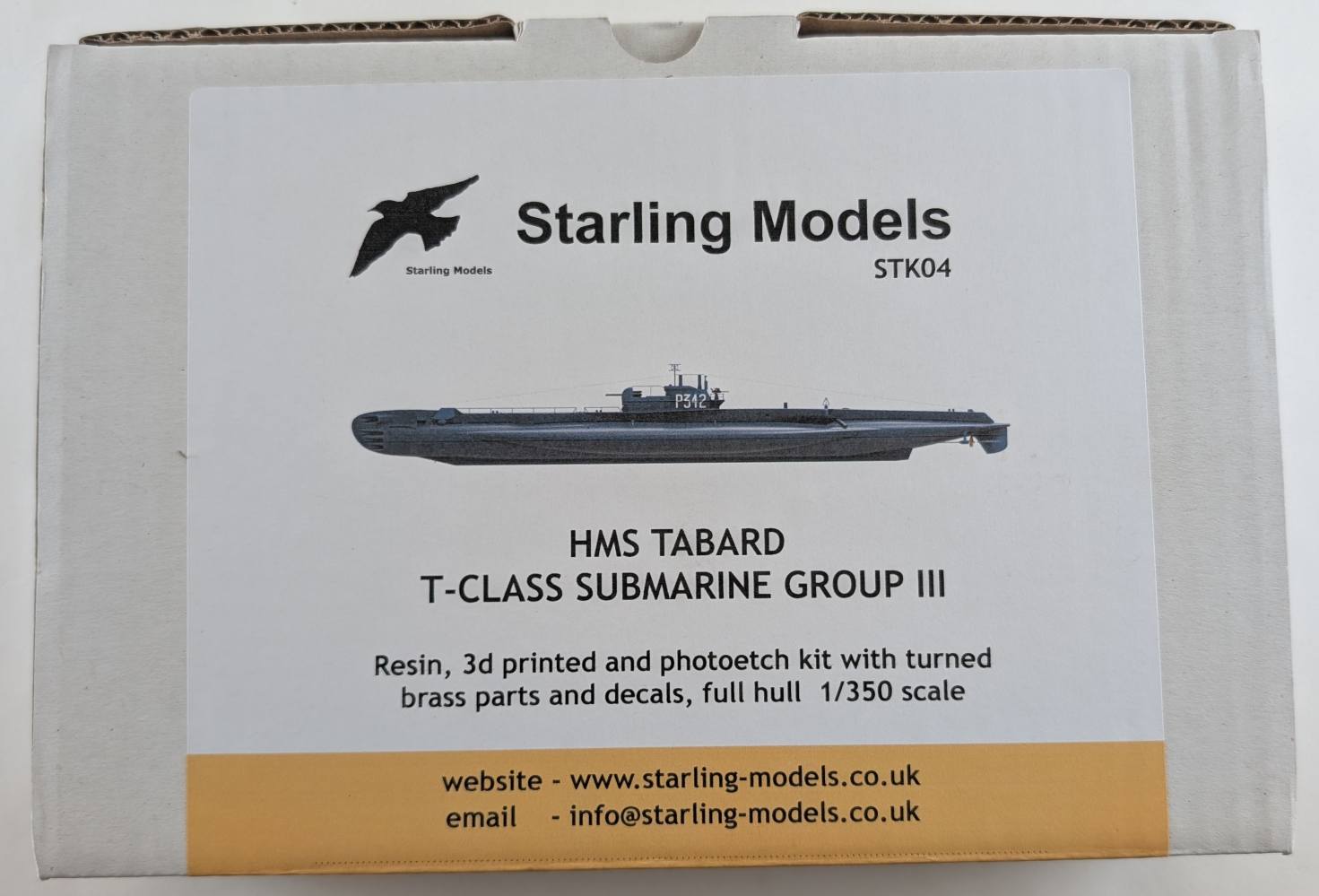 STARLING MODELS STK04 T-CLASS SUBMARINE HMS TABARD Model Ships Kits