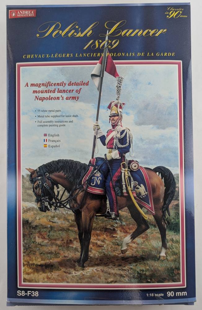 ANDREA MINIATURES S8-F38 POLISH LANCER 1809 Model Figures