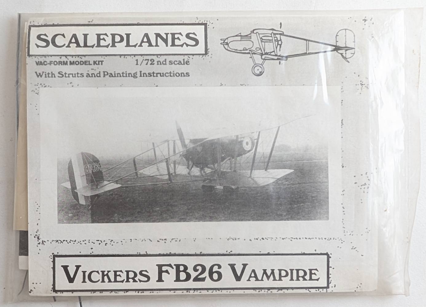 SCALEPLANES VICKERS FB26 VAMPIRE Vacforms