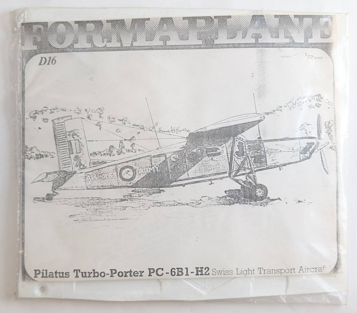 FORMAPLANE D16 PILATUS TURBO PORTER PC-6B1-H2 Aircraft Model Kits
