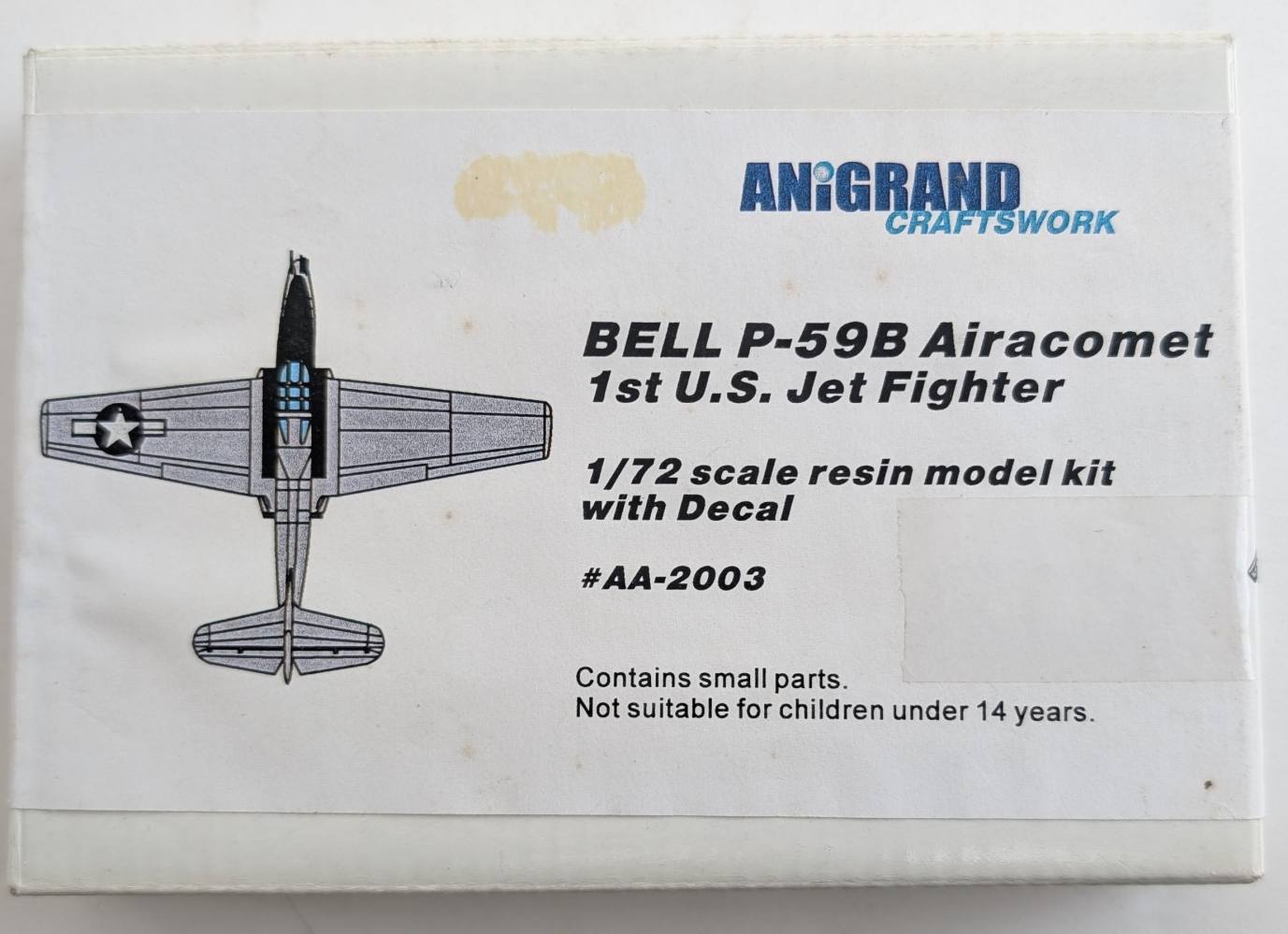 ANIGRAND 2003 BELL P-59B AIRACOMET 1ST US JET FIGHTER Aircraft Model Kits