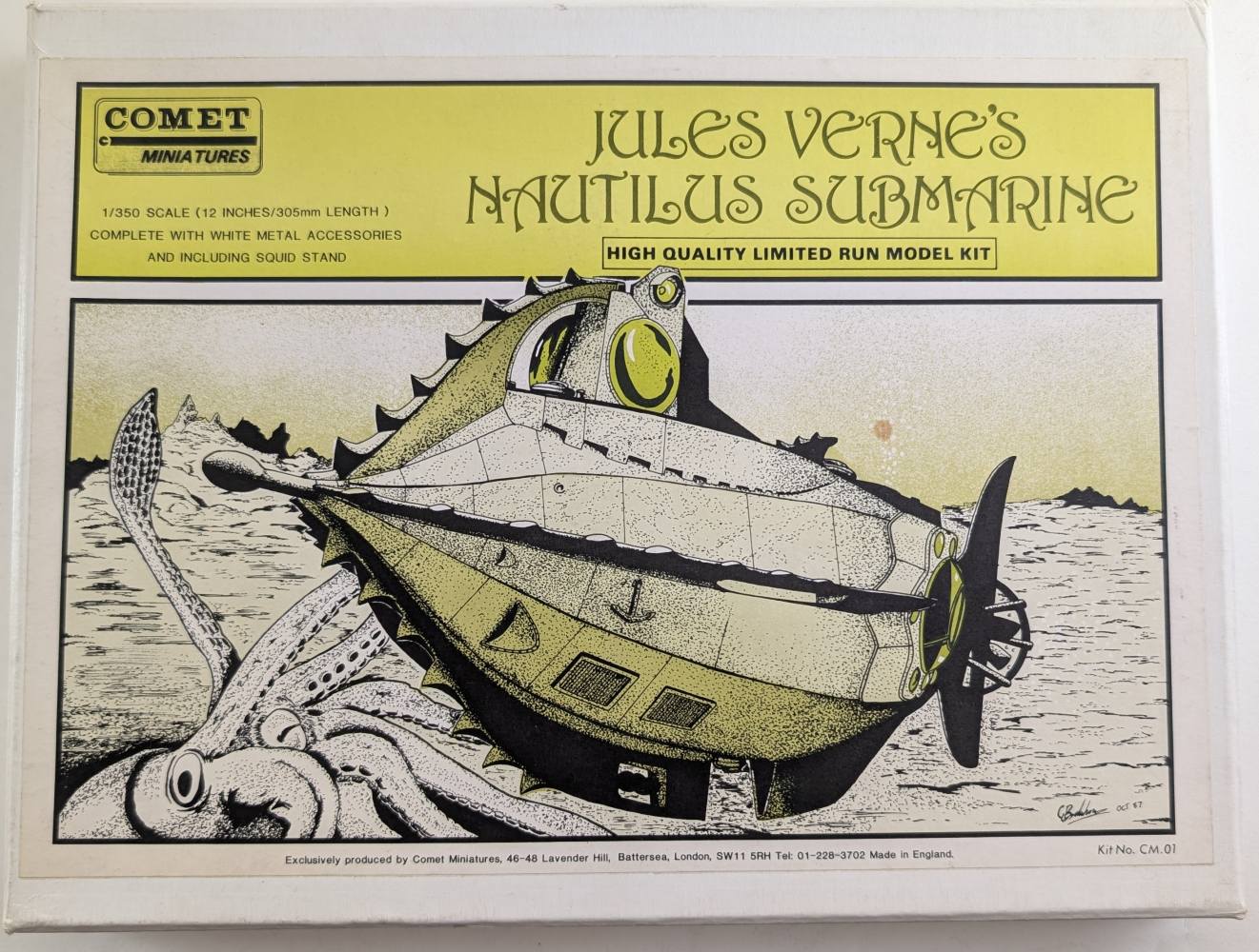 COMET MINIATURES JULES VERNES NAUTILUS SUBMARINE Model Ships Kits