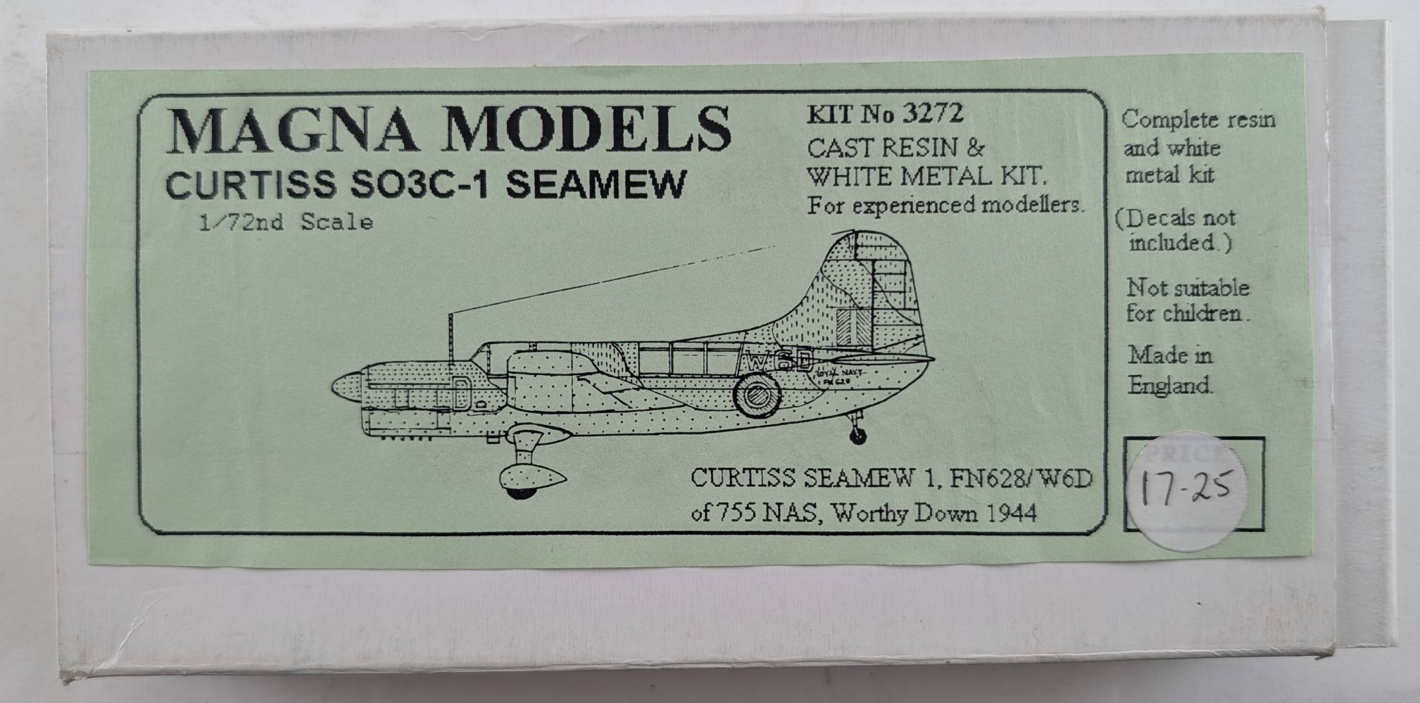 MAGNA 3272 CURTISS SO3C-1 SEAMEW Aircraft Model Kits