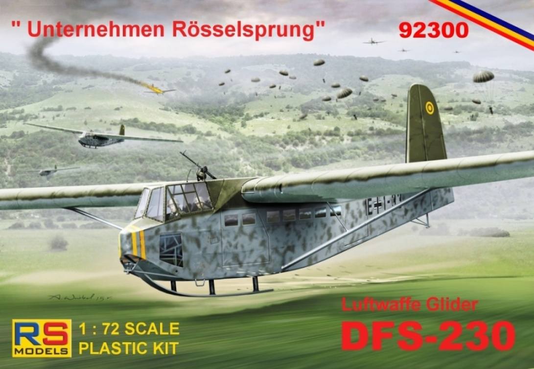 RS MODELS 92300 DFS-230 UNTERNEHMEN ROSSEOSPRUNG LUFTWAFFE GLIDER Aircraft Model Kits