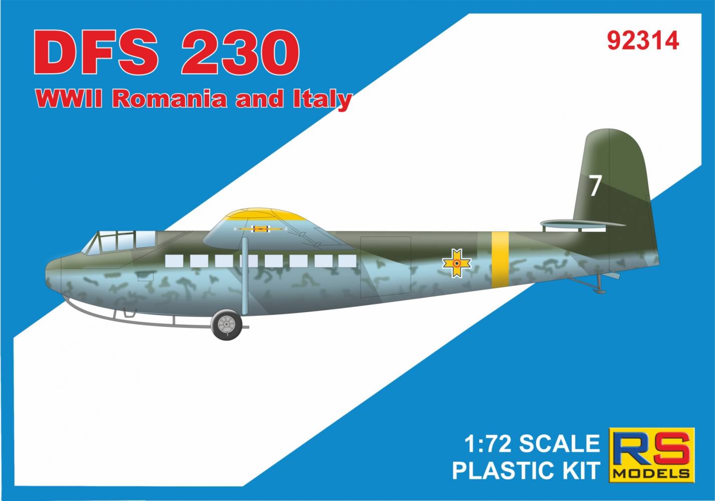 RS MODELS 92314 DFS 230 ROMANIA AND ITALY Aircraft Model Kits