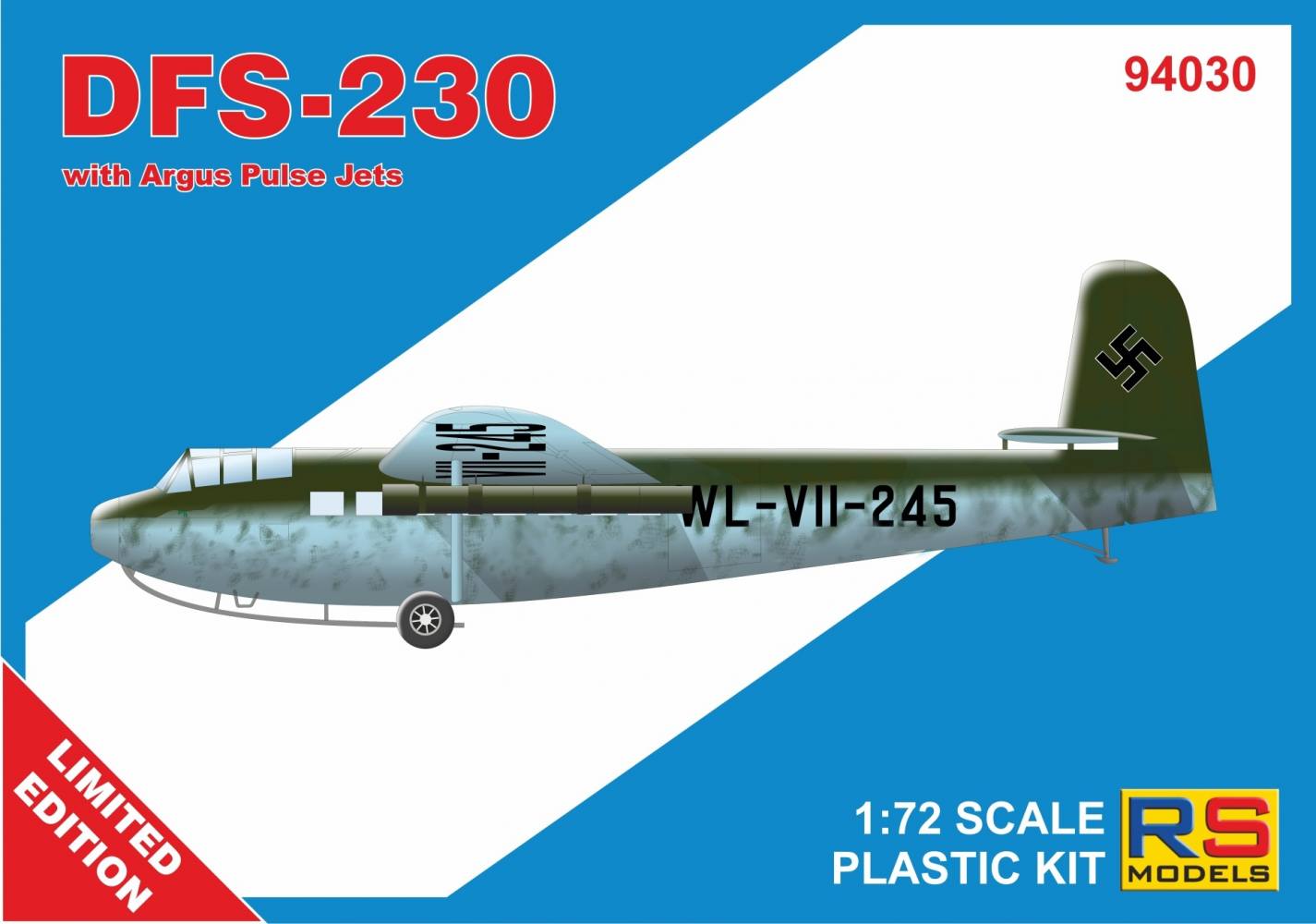 RS MODELS 94030 DFS-230 WITH ARGUS PULSE JETS Aircraft Model Kits