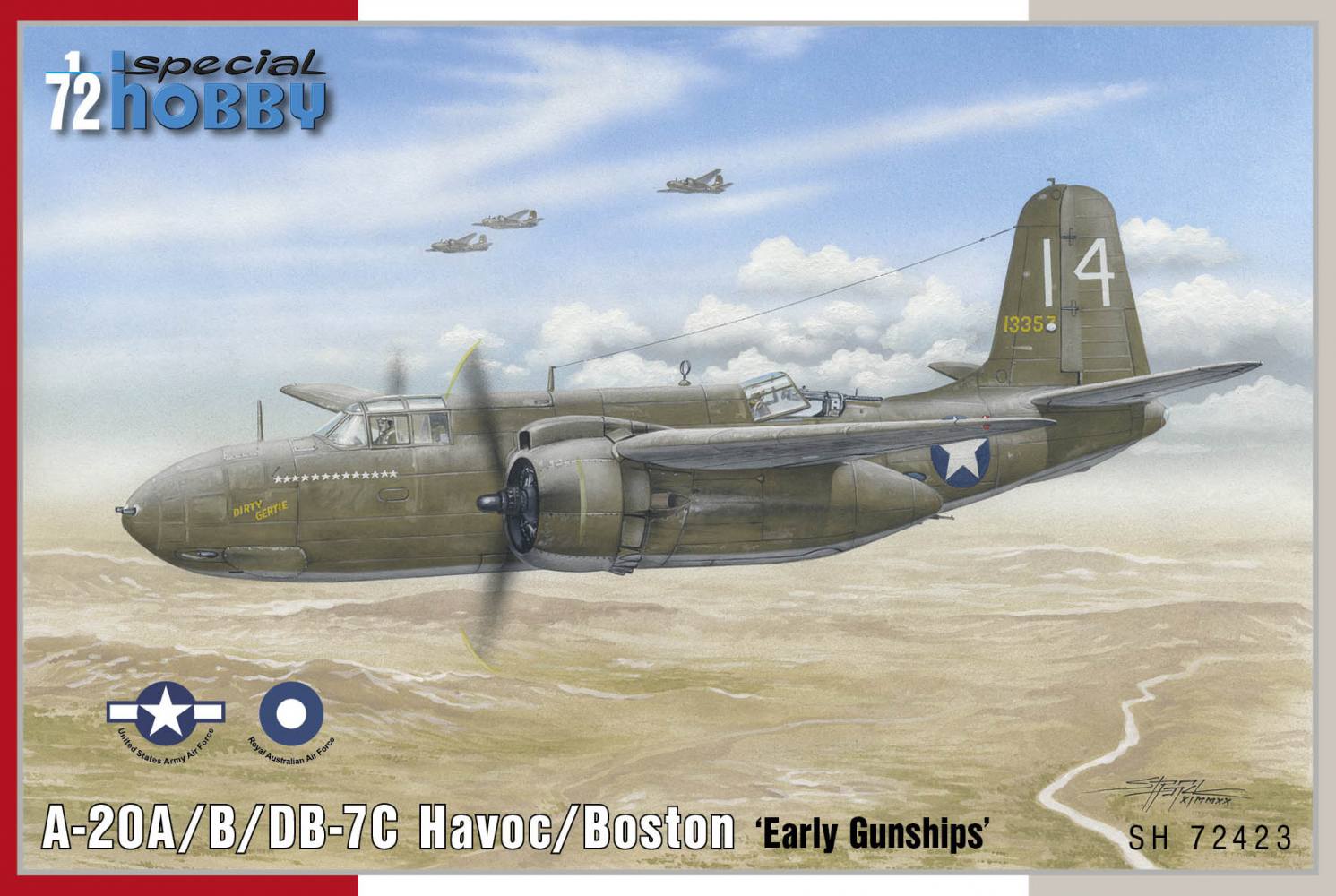 SPECIAL HOBBY 72423 A-20A/B/DB-7C HAVOC/SOSTON EARLY GUNSHIPS Aircraft Model Kits