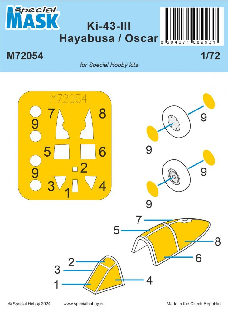 SPECIAL MASK 72054 KI-43-III HAYABUSA/OSCAR Paint & Accessories