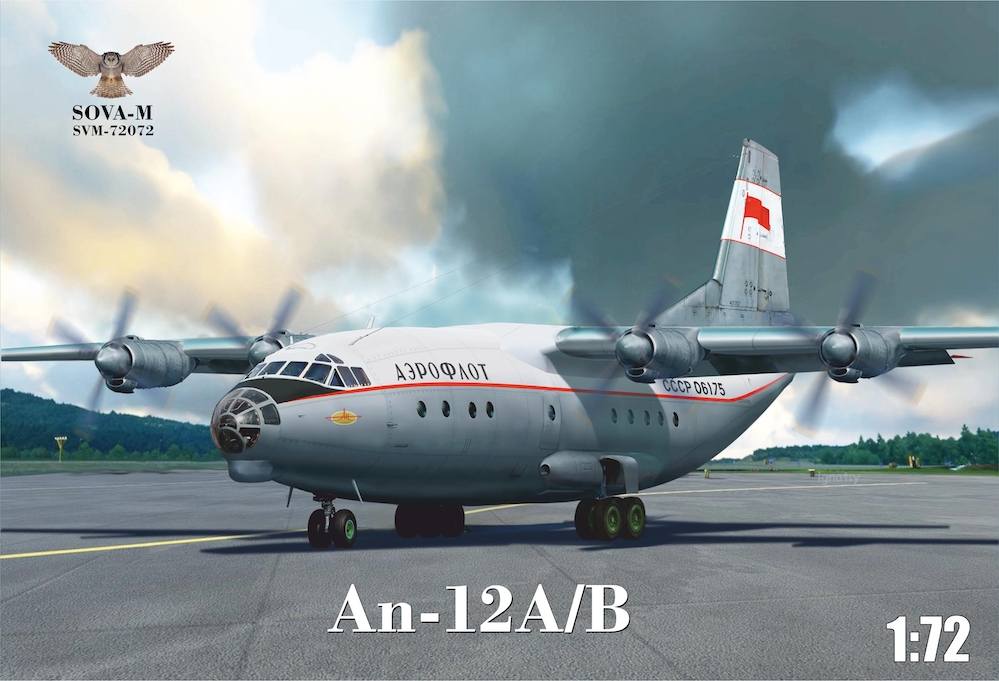 SOVA-M 72072 ANTONOV AN-12 A/B Aircraft Model Kits
