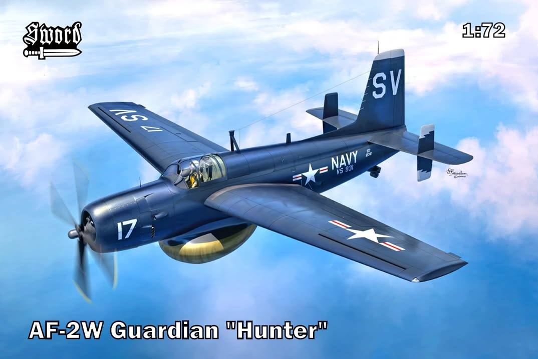 SWORD 72162 GRUMMAN AF-2W GUARDIAN HUNTER Aircraft Model Kits