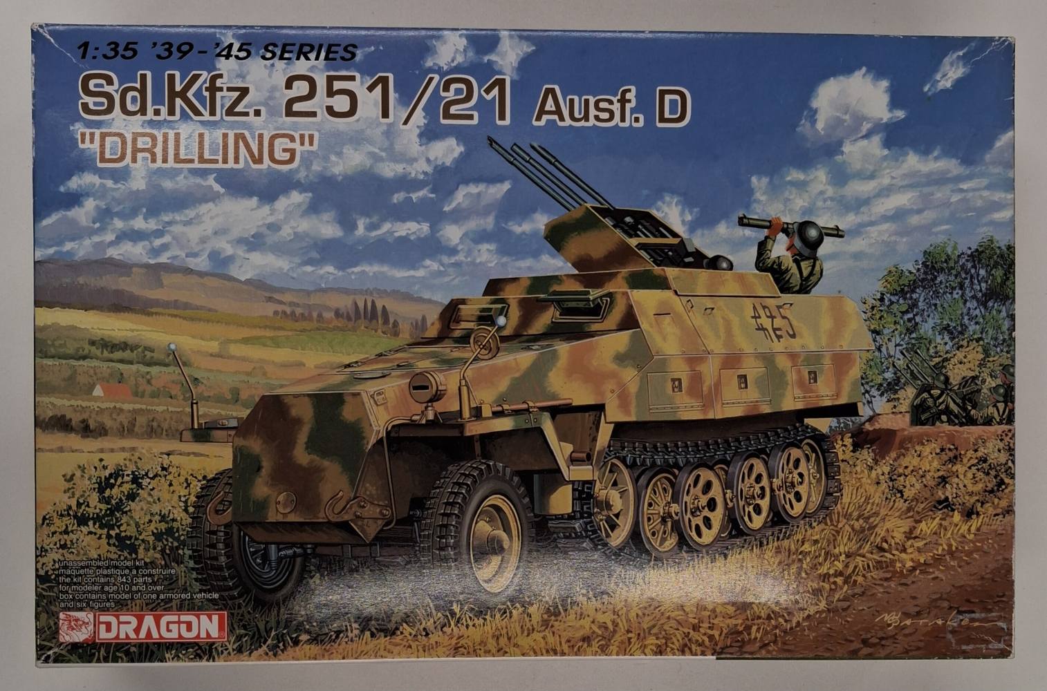 KINGKIT MODEL SCRAPYARD DRAGON 6217 SD.KFZ. 251/21 AUSF. D DRILLING STARTED Salvage Yard