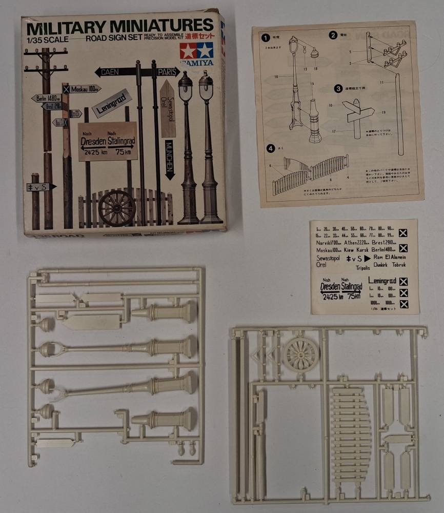 KINGKIT MODEL SCRAPYARD TAMIYA 35067 ROAD SIGN SET INCOMPLETE Salvage Yard