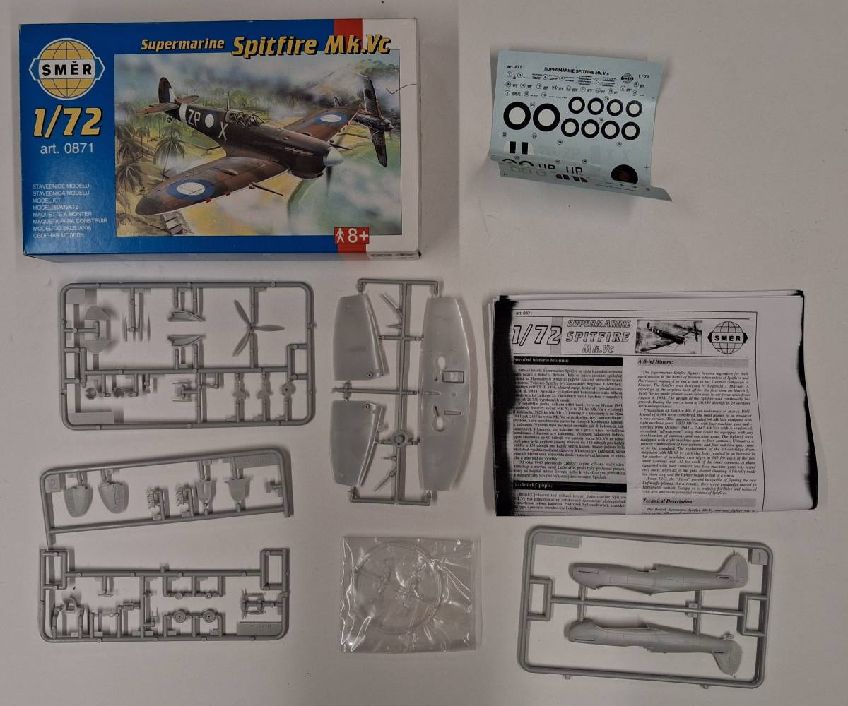 KINGKIT MODEL SCRAPYARD SMER 0871 SUPERMARINE SPITFIRE MK.VC DAMAGED DECALS Salvage Yard