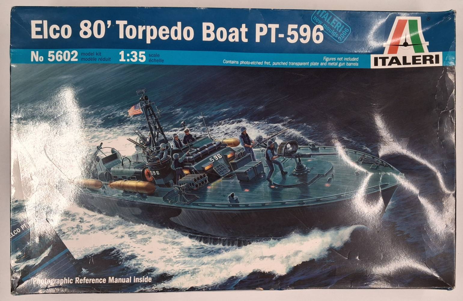 KINGKIT MODEL SCRAPYARD ITALERI 5602 ELCO 80 TORPEDO BOAT PT-596 STARTED Salvage Yard