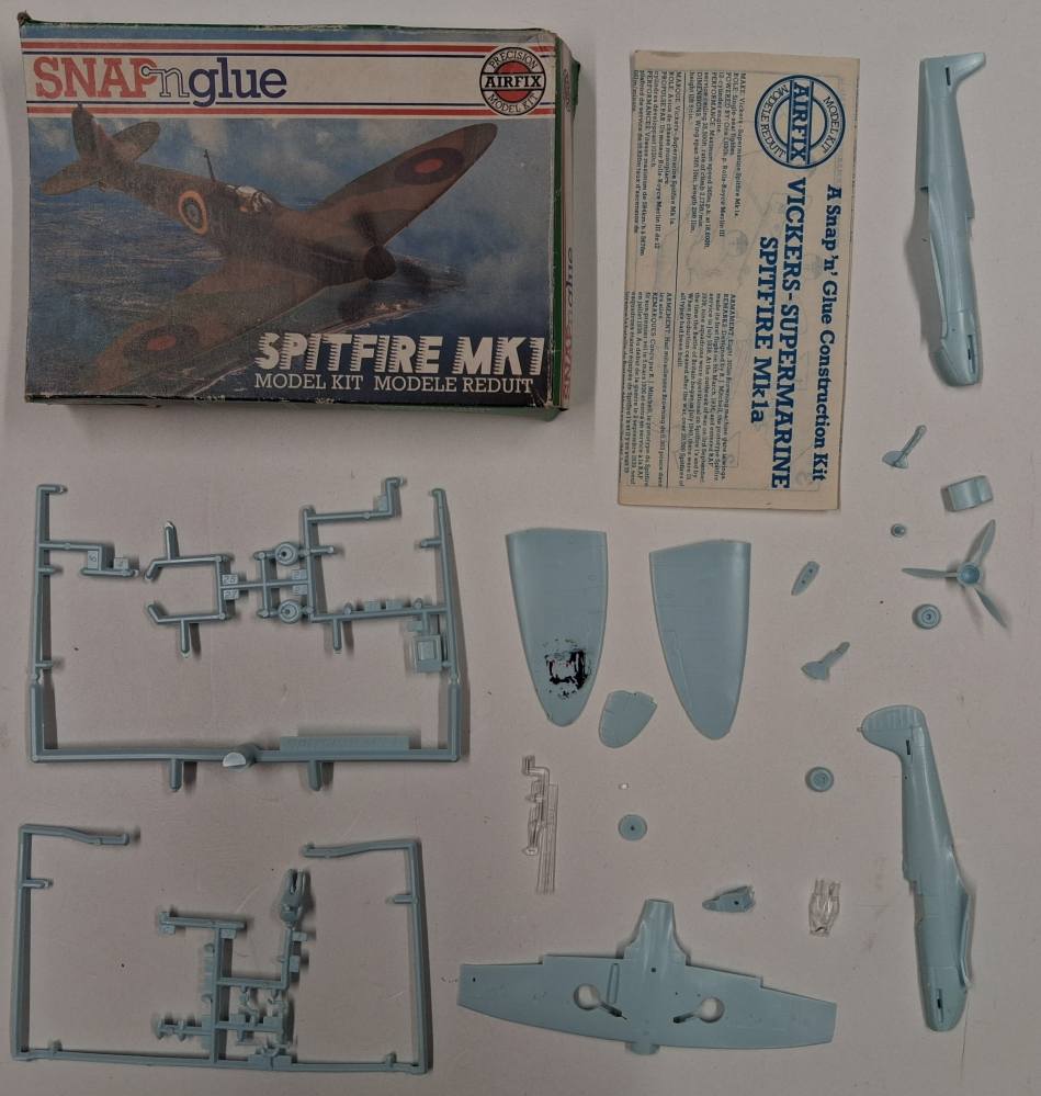 KINGKIT MODEL SCRAPYARD AIRFIX 61071-7 SPITFIRE MK1 STARTED Salvage Yard