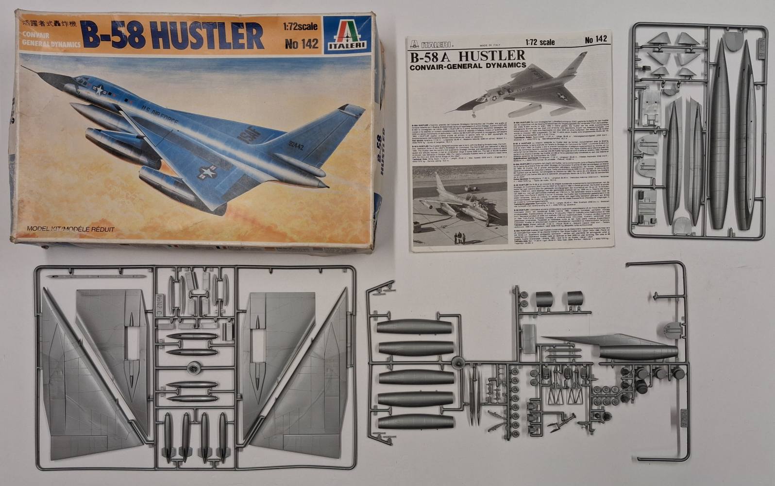 KINGKIT MODEL SCRAPYARD ITALERI 142 B-58 HUSTLER DAMAGED DECALS Salvage Yard