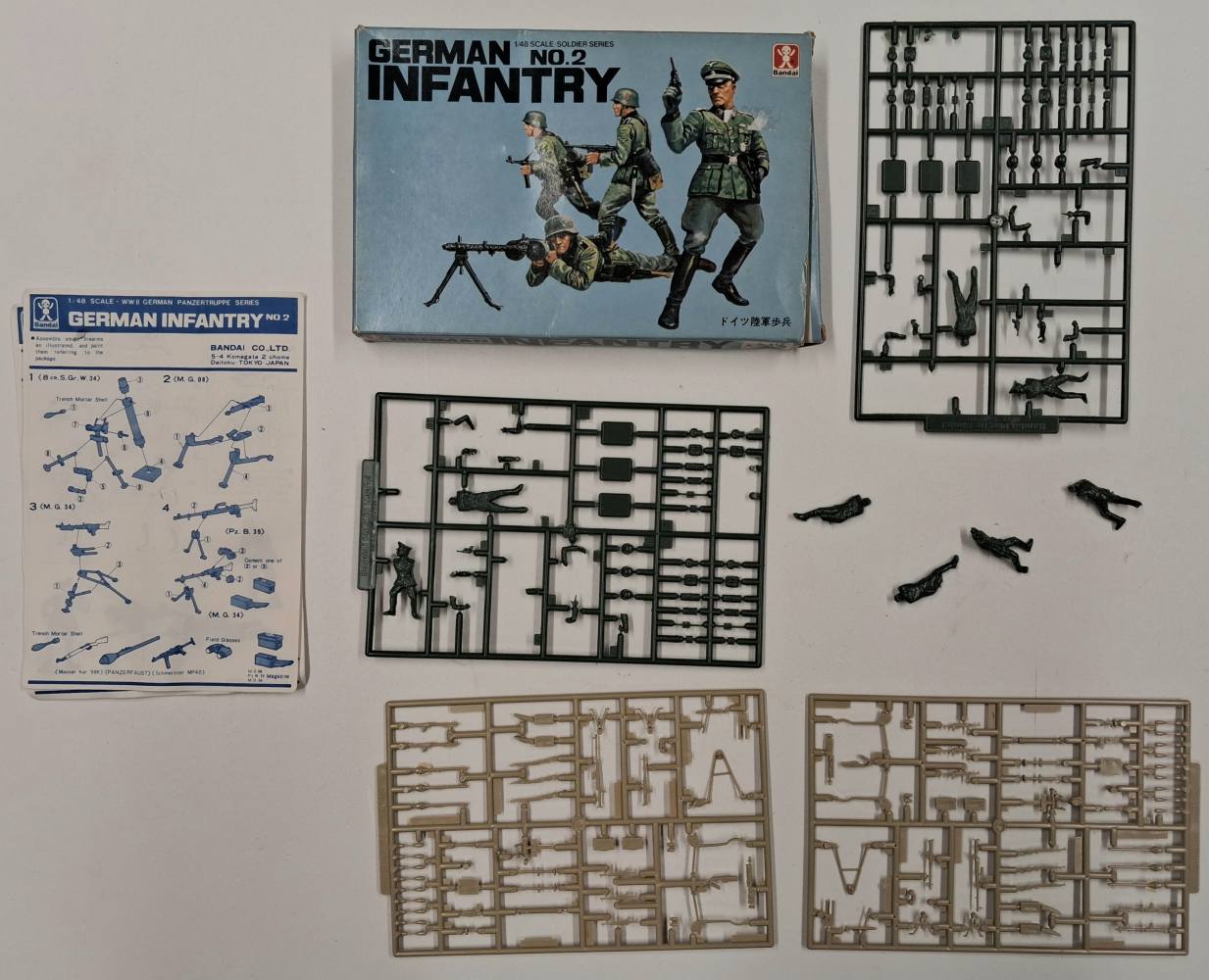 KINGKIT MODEL SCRAPYARD BANDAI 8243-100 GERMAN INFANTRY NO.2 INCOMPLETE Salvage Yard