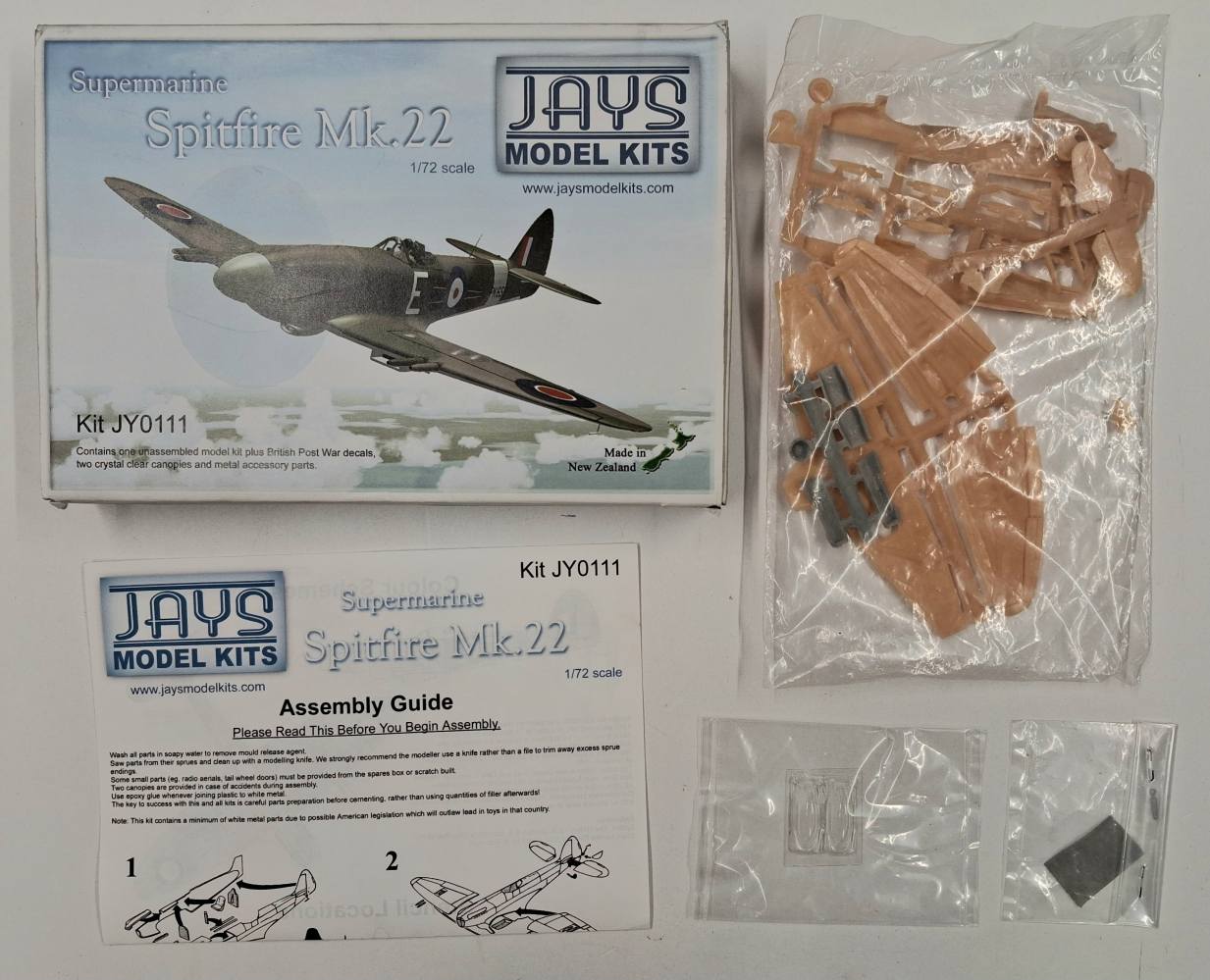KINGKIT MODEL SCRAPYARD JAYS MODEL KITS JY0111 SUPERMARINE SPITFIRE MK.22 NO DECALS Salvage Yard