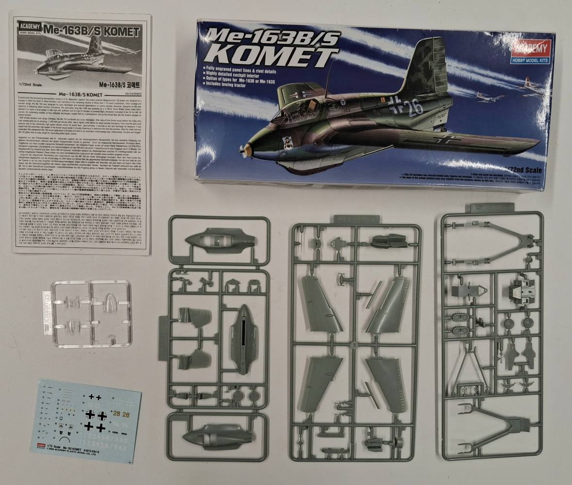 KINGKIT MODEL SCRAPYARD ACADEMY HOBBY MODEL KITS 1673 ME-163B/S KOMET INCOMPLETE Salvage Yard