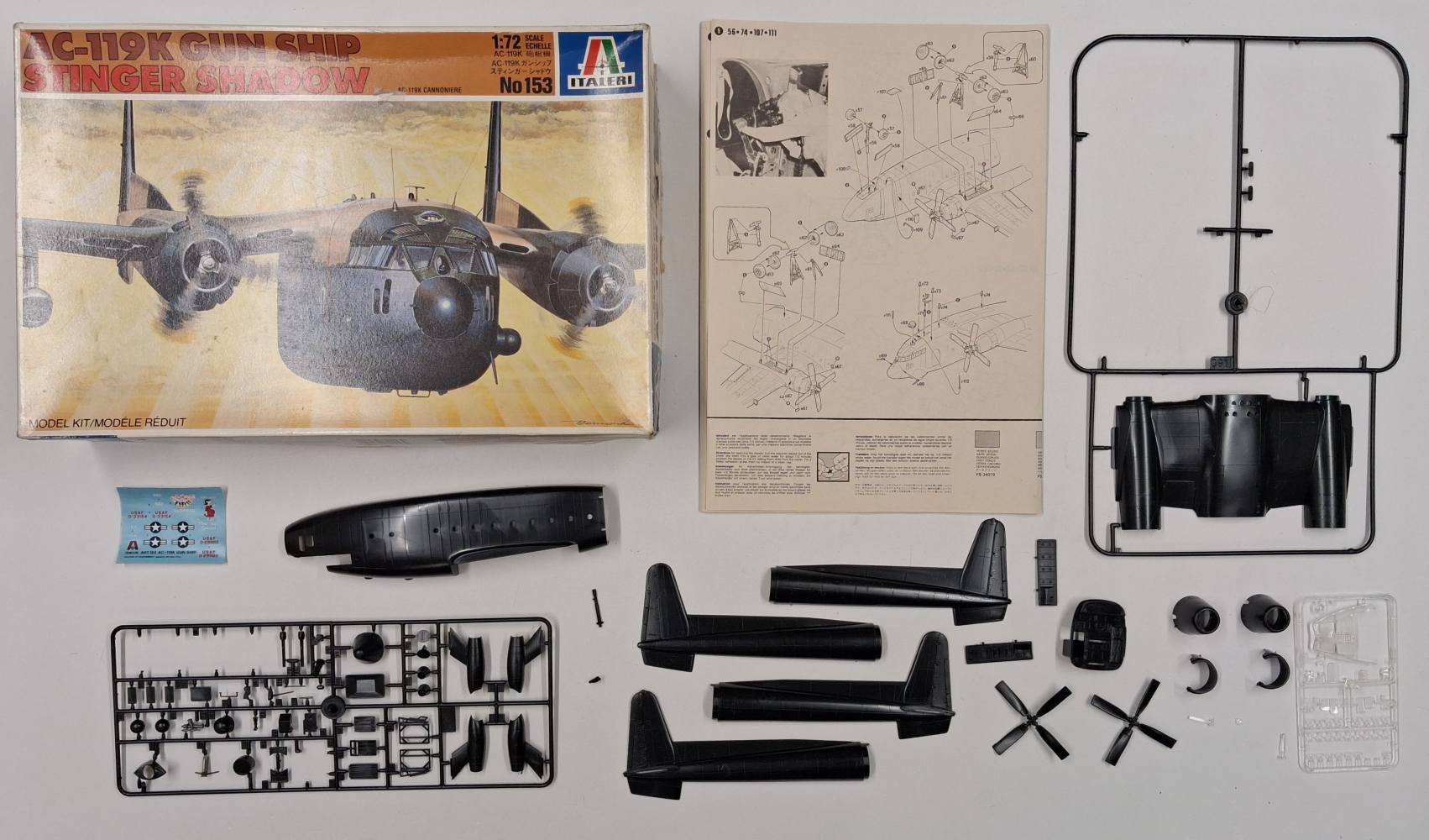 KINGKIT MODEL SCRAPYARD ITALERI 153 GUN SHIP STINGER SHADOW AC-119K STARTED Salvage Yard