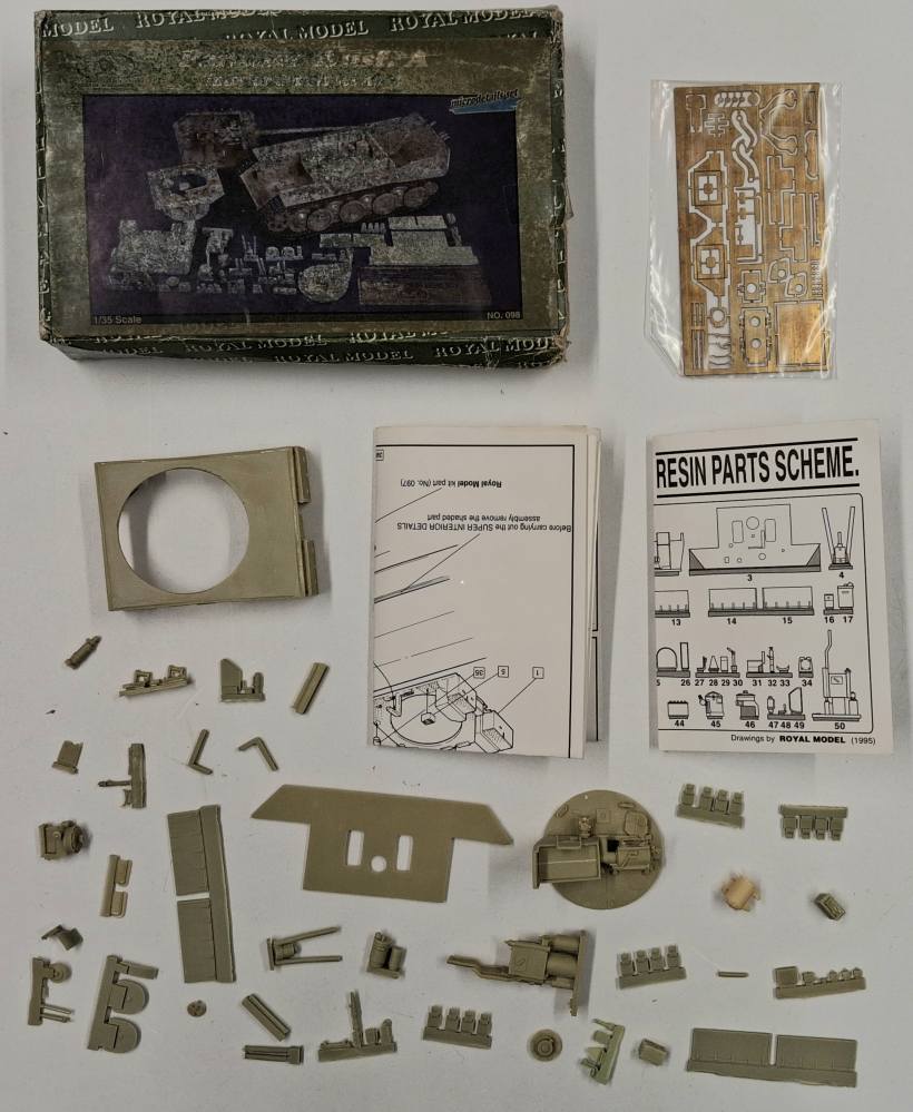 KINGKIT MODEL SCRAPYARD ROYAL MODEL 098 PANTHER AUSF. A INTERIOR DETAILS SET NO.2 INCOMPLETE Salvage Yard
