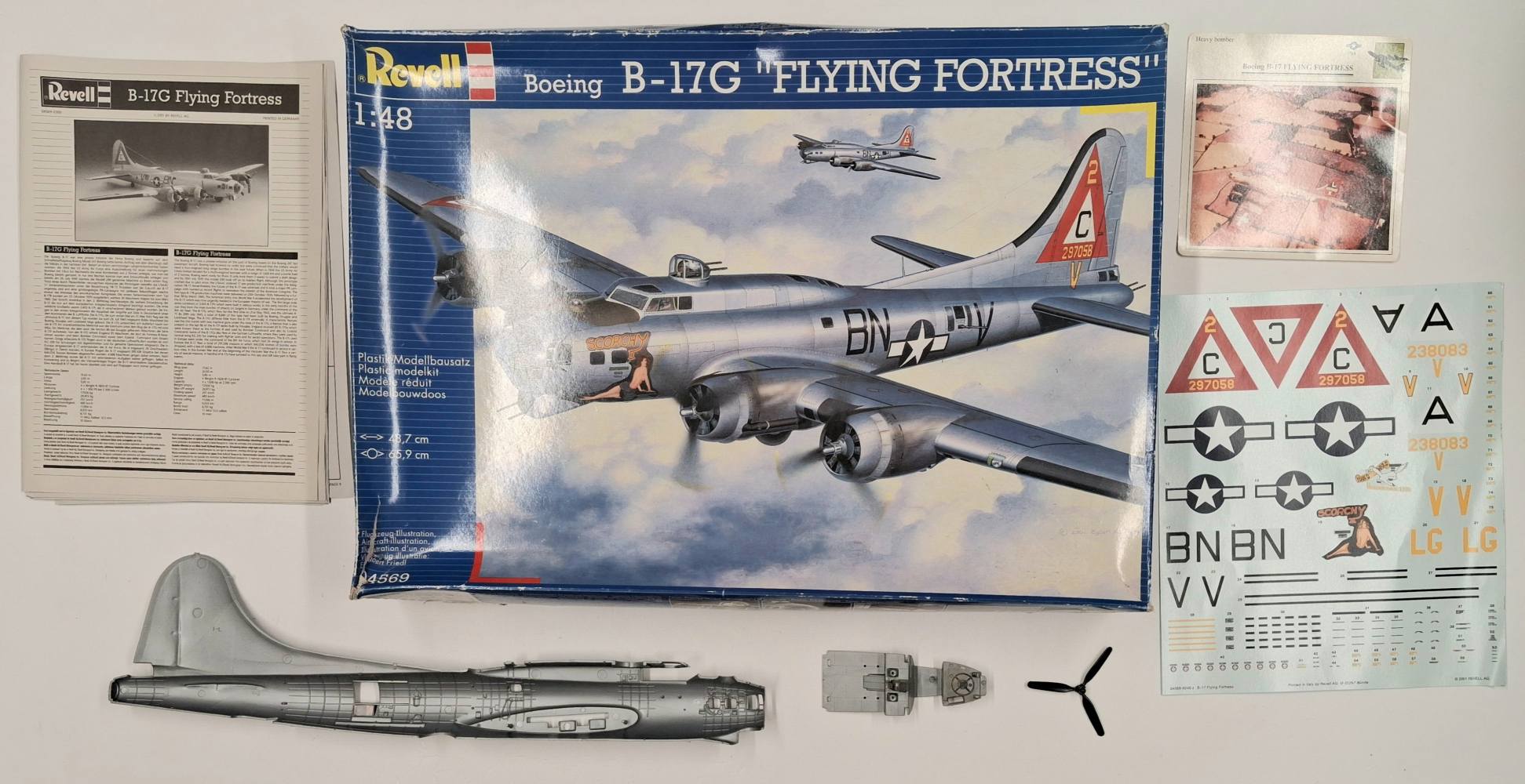 KINGKIT MODEL SCRAPYARD REVELL 04569 BOEING B-17G FLYING FORTRESS STARTED Salvage Yard
