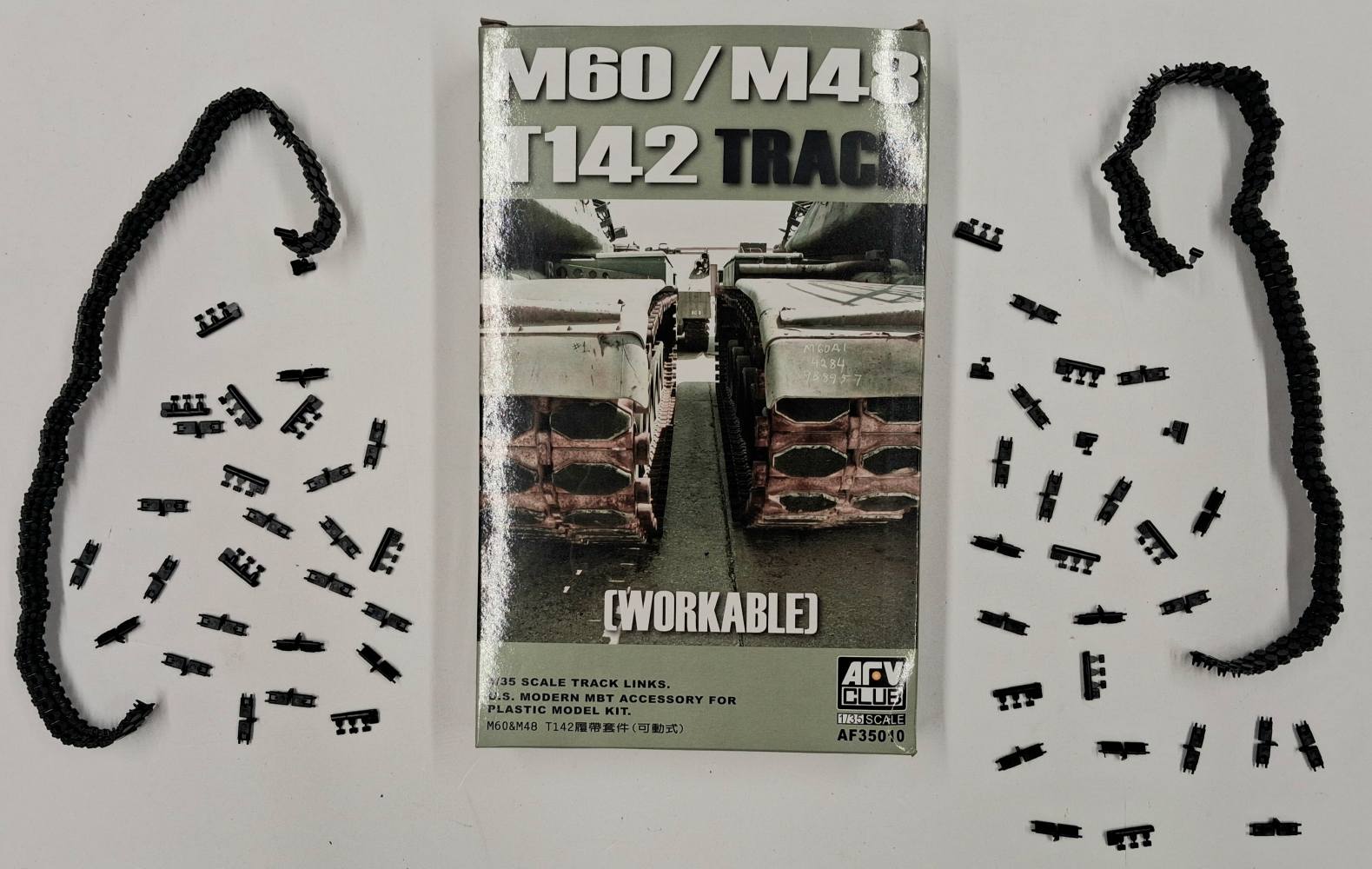 KINGKIT MODEL SCRAPYARD AFV CLUB AF35010 M60/M48 T142 TRACK WORKABLE STARTED Salvage Yard