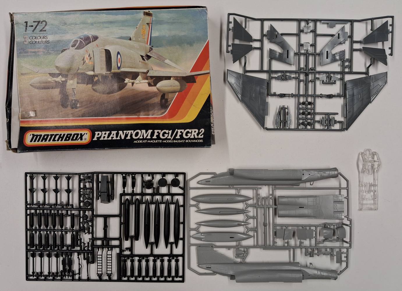 KINGKIT MODEL SCRAPYARD MATCHBOX PK-412 PHANTOM FG1/FGR2 NO INSTRUCTIONS NO DECALS Salvage Yard