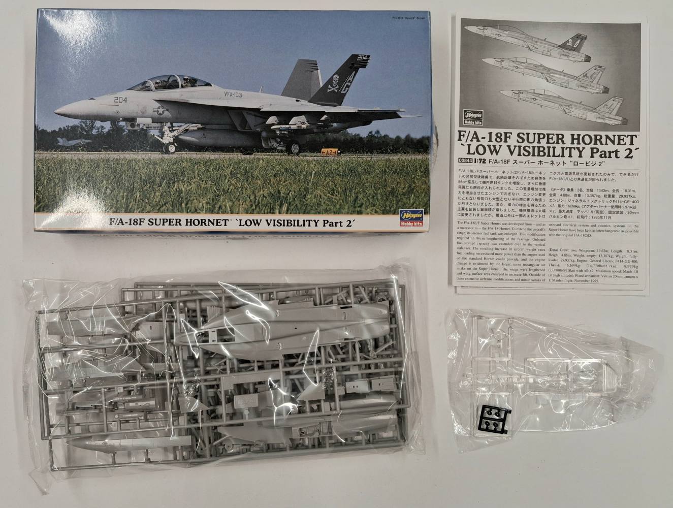 KINGKIT MODEL SCRAPYARD HASEGAWA 00844 F/A-18F SUPER HORNET LOW VISIBILITY PART 2 NO DECALS Salvage Yard